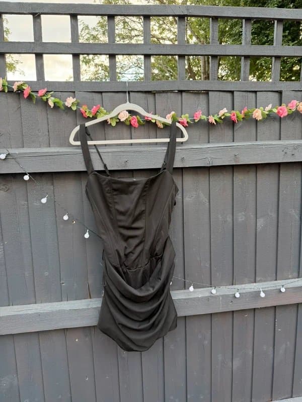 Boutique Viral Black Corset Style Mini Dress | Size L UK 12‑14 | Boutique | New Without Tags