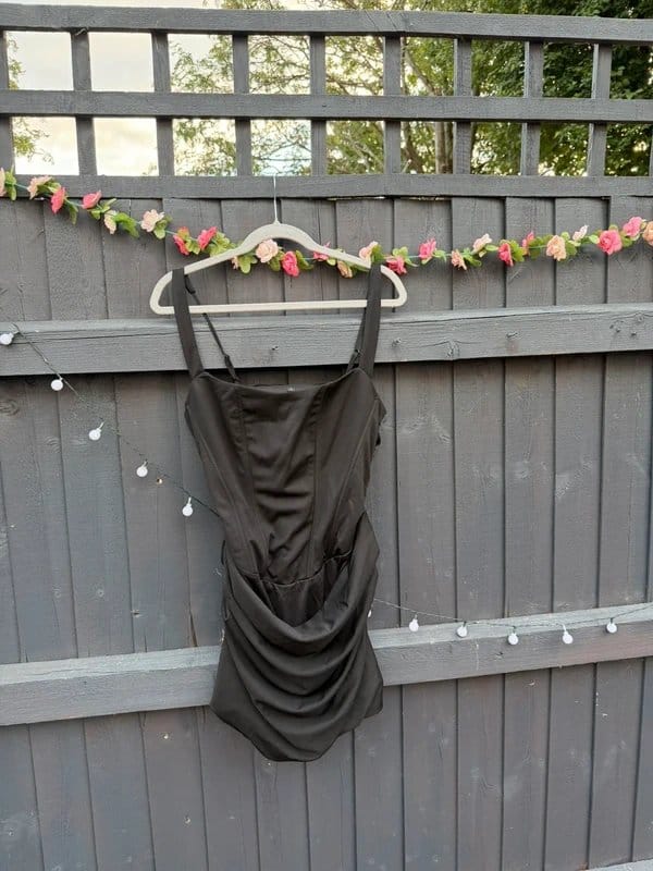 Boutique Viral Black Corset Style Mini Dress | Size L UK 12‑14 | Boutique | New Without Tags - 1