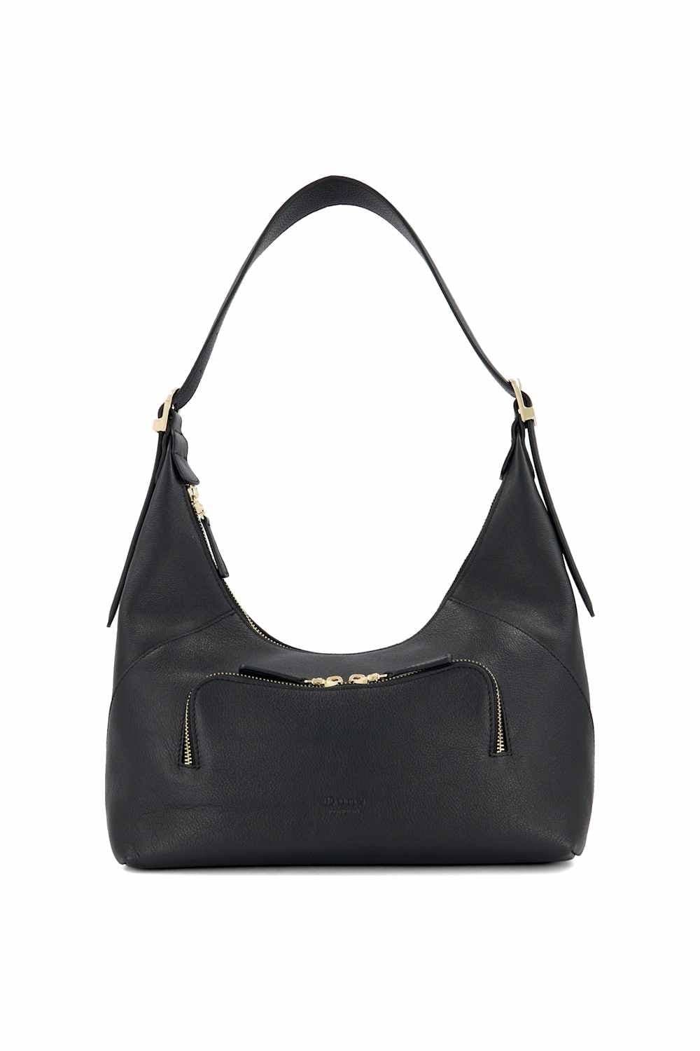 Dune London Dune London Women's 'Defiant' Leather Shoulder Bag in Black