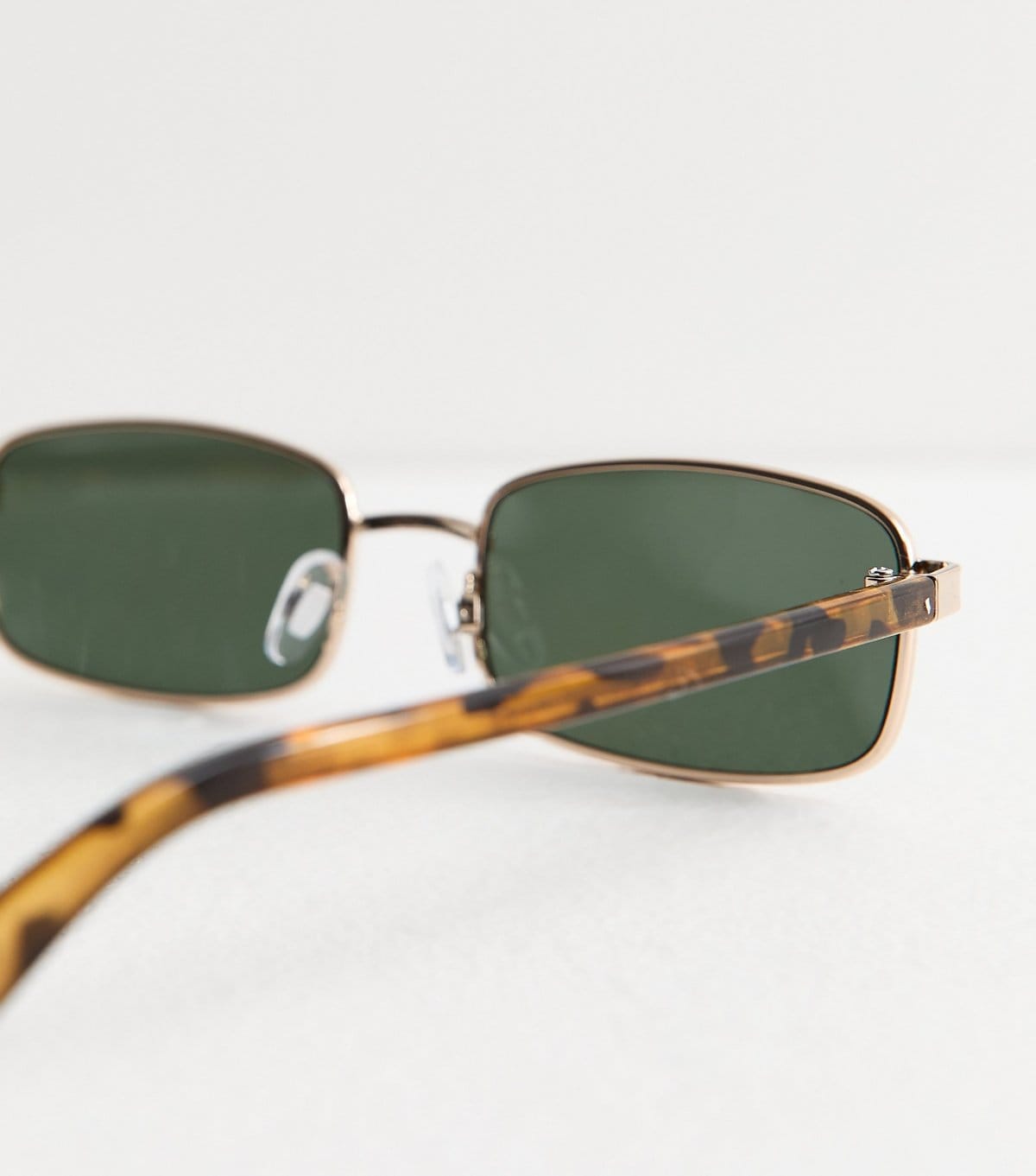 New Look Men's Brown Tortoiseshell Trim Rectangular Sunglasses New Look - 4