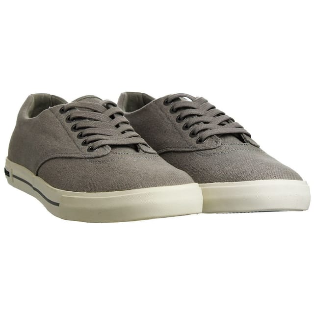 Seavees Seavees Men's Hermosa Plimsoll Standard Lace-Up Grey Synthetic Trainers - 2