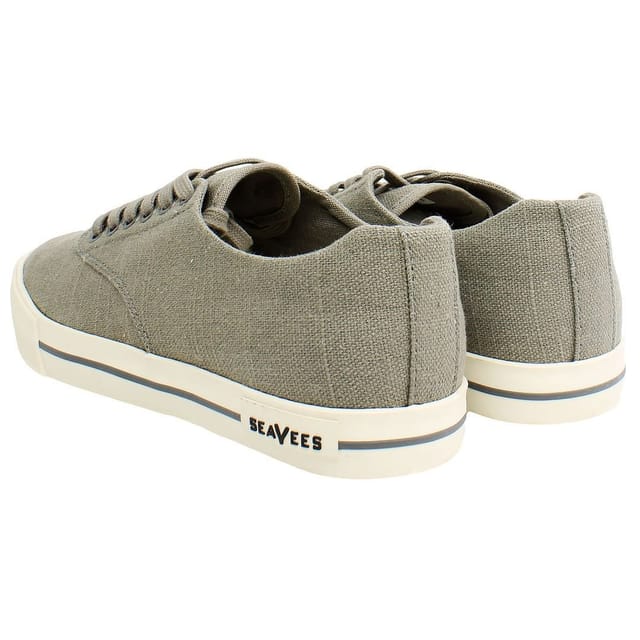 Seavees Seavees Men's Hermosa Plimsoll Standard Lace-Up Grey Synthetic Trainers - 3