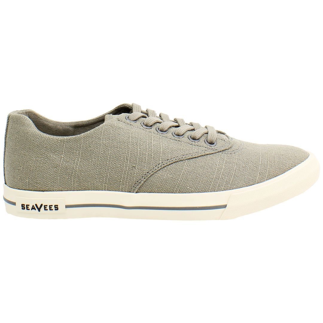 Seavees Seavees Men's Hermosa Plimsoll Standard Lace-Up Grey Synthetic Trainers - 4