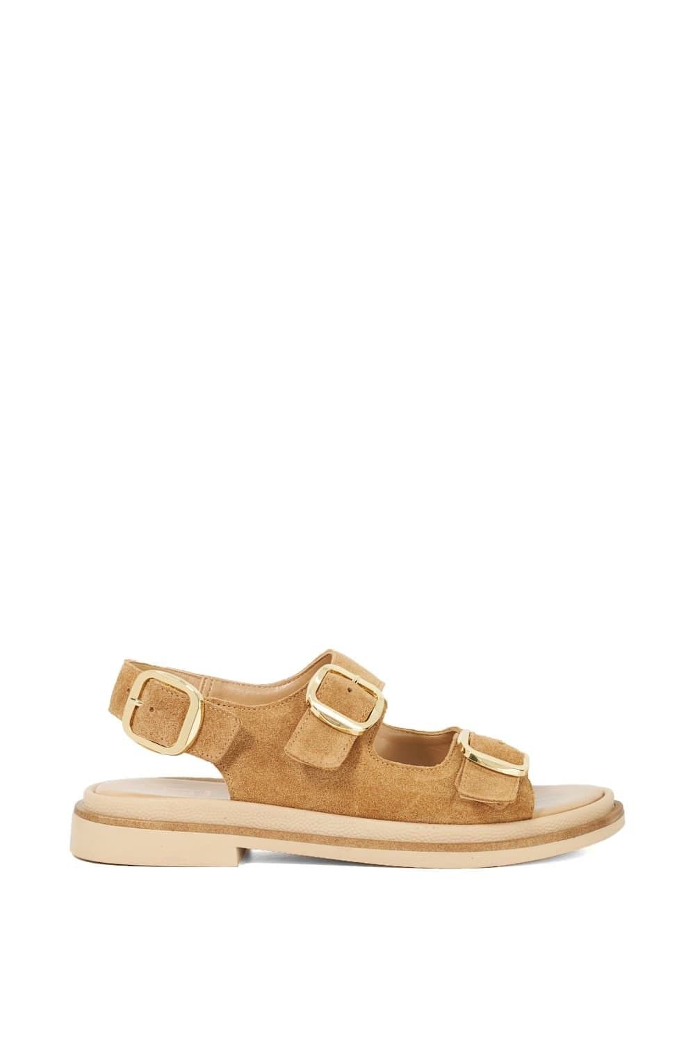 Dune London Dune London Women's 'Luckles' Suede Sandals in Natural