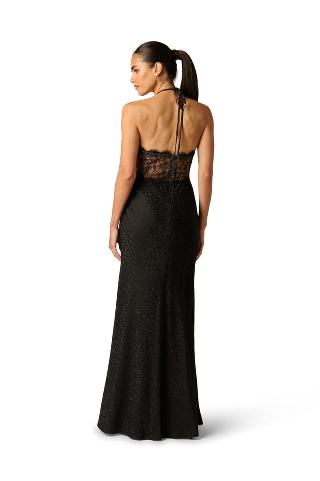 Adrianna by Adrianna Papell Adrianna by Adrianna Papell Women's Woven Jacquard Long Dress in Black - 3