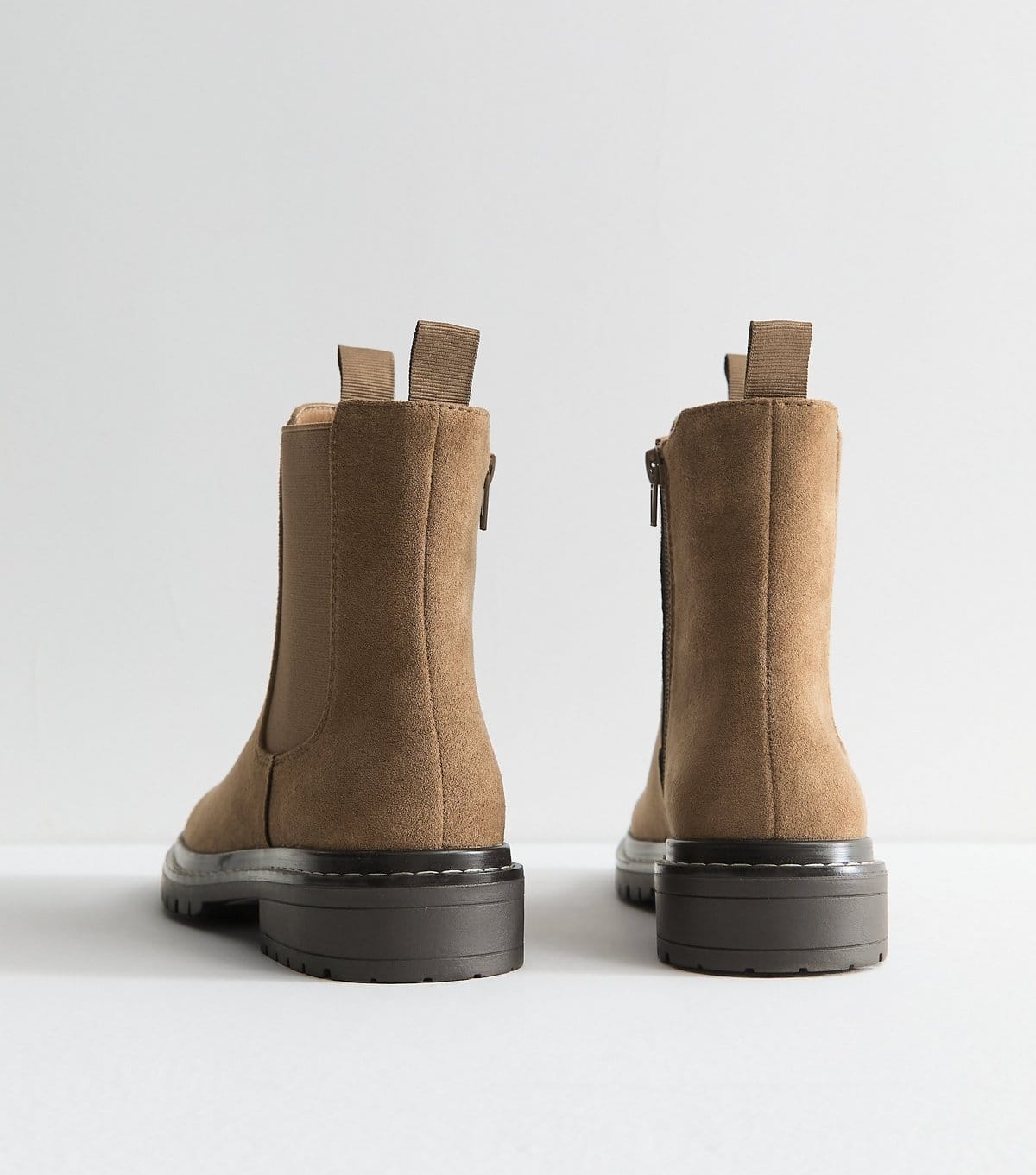 New Look Women's Camel Faux Suede Stitch Chelsea Boots New Look - 4
