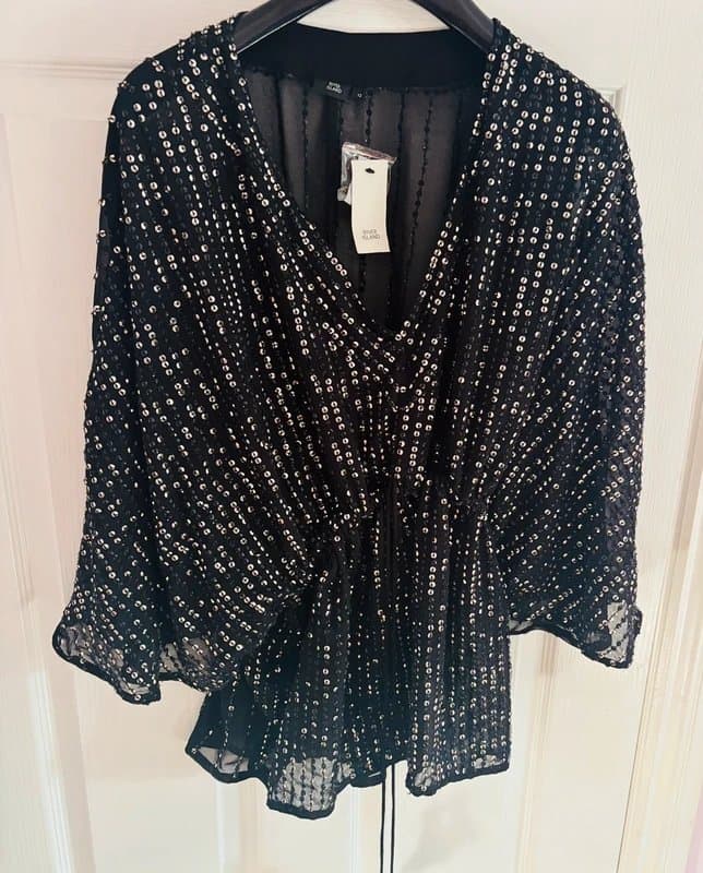 River Island River island mini dress tunic top sequin holiday