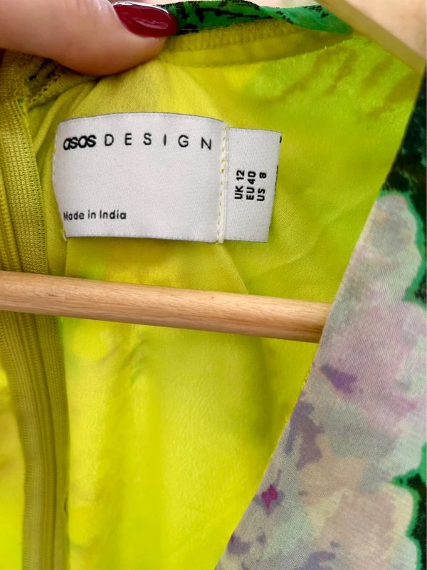 ASOS ASOS floral shorts Jumpsuit/playsuit ballon sleeve bright Uk 12 - 1