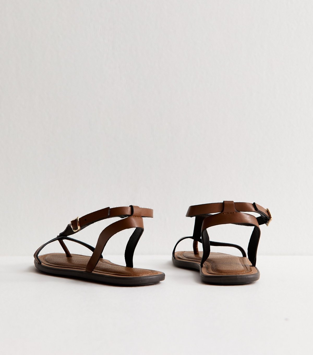 New Look Women's Brown Faux Leather Thong Sandals New Look - 4