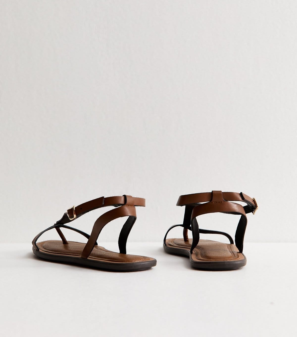 New Look Women's Brown Faux Leather Thong Sandals New Look - 4