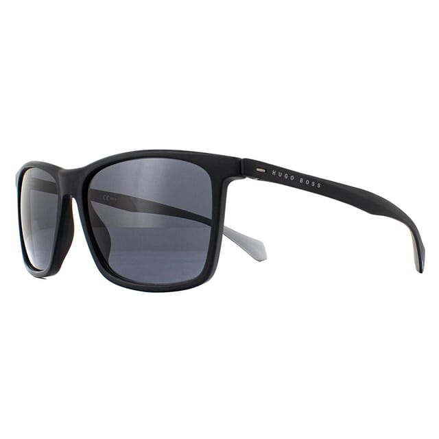 Hugo Boss Hugo Boss Men's Rectangle Matte Black Grey Sunglasses - 2