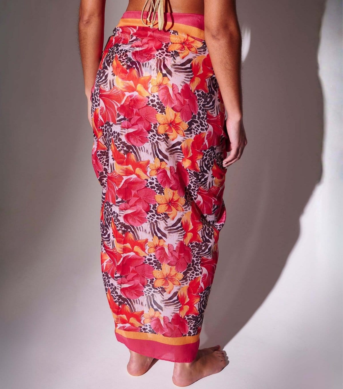 South Beach Women's Pink Floral Beach Sarong South Beach New Look - 4