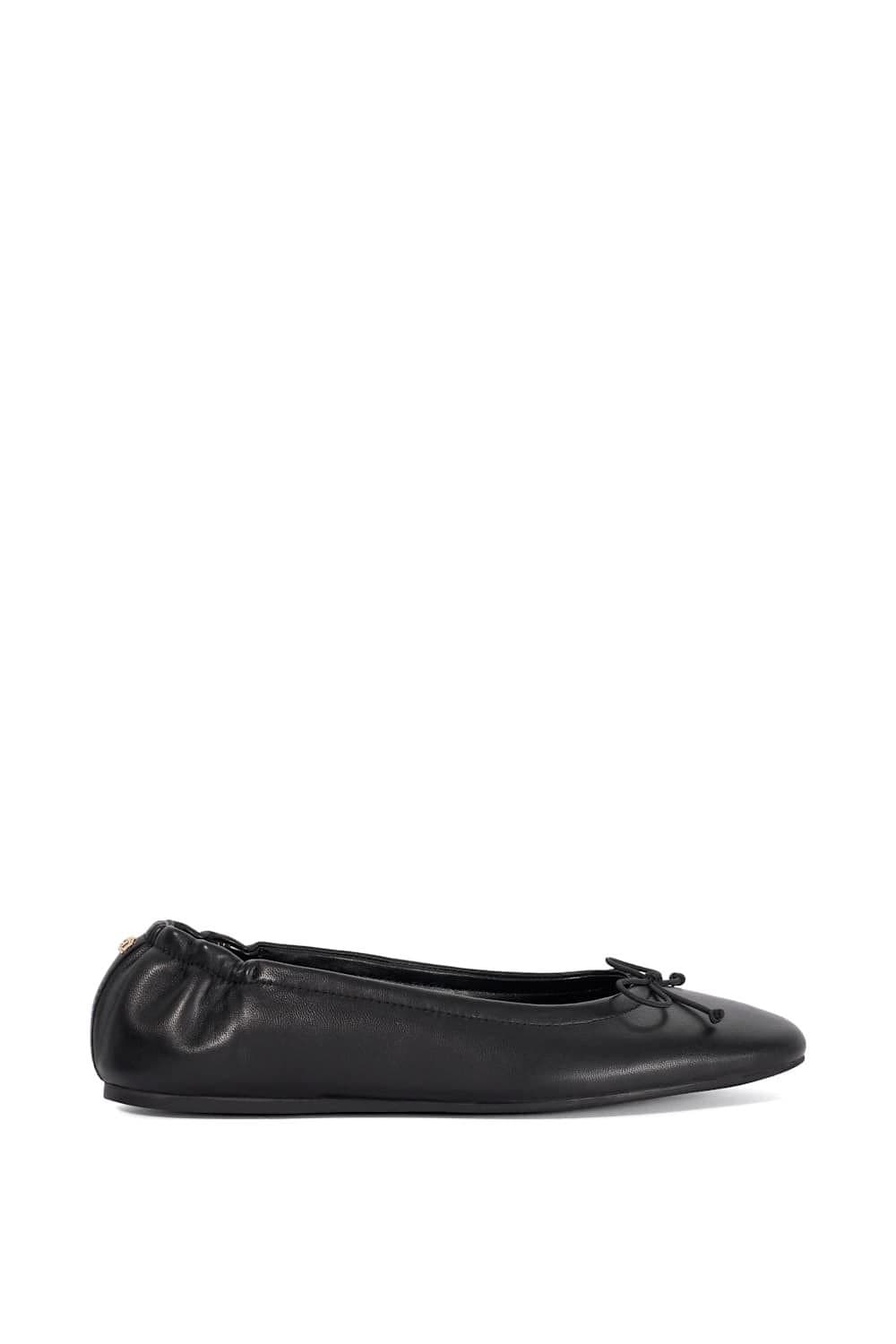 Dune London Dune London Black Leather Ballet Pumps