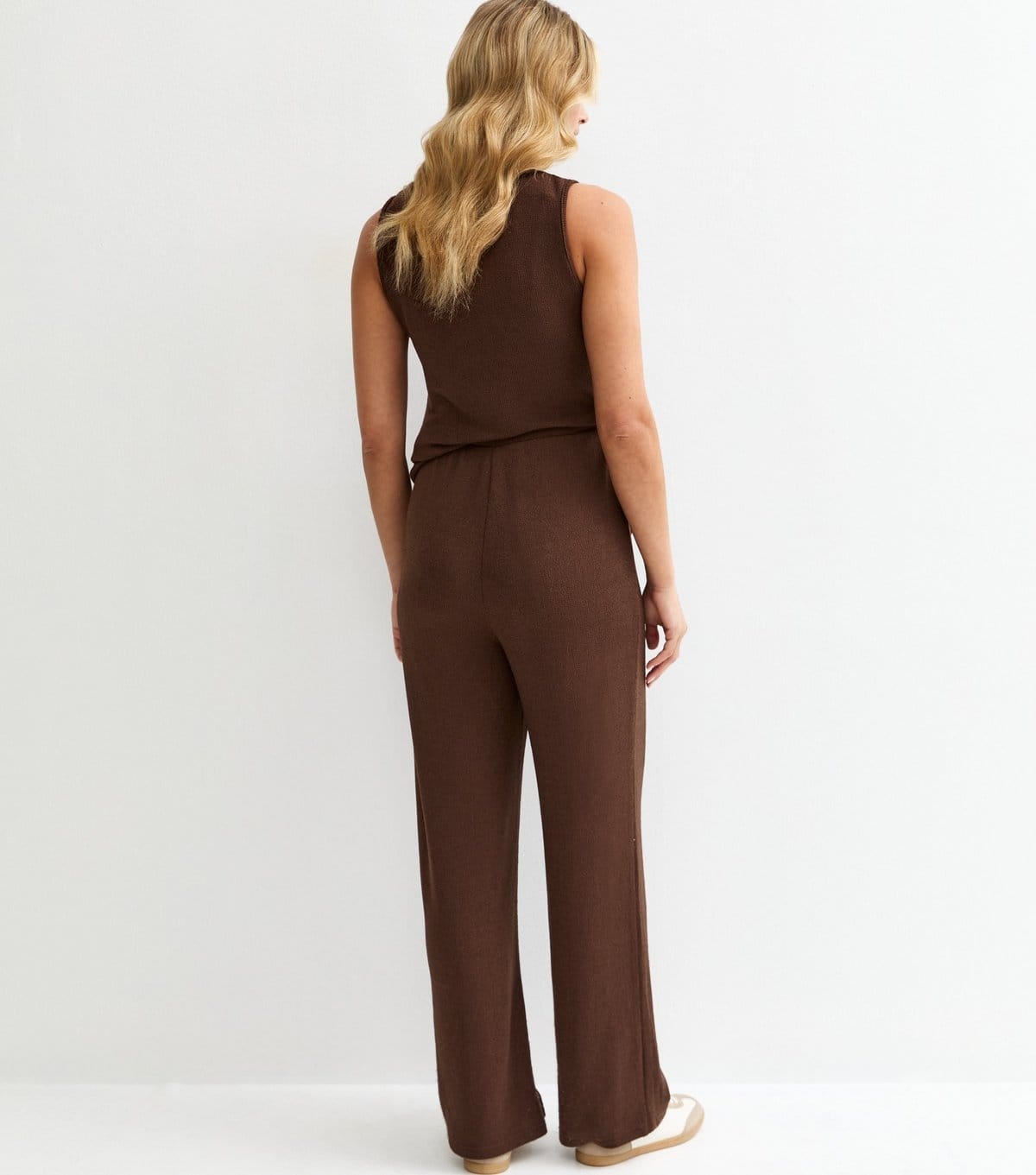 New Look Women's Maternity Dark Brown Textured Wide Leg Trousers New Look - 4