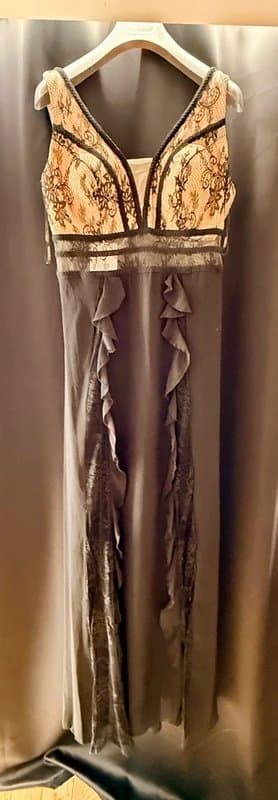 Anasty Anasty Black & Nude Lace Evening Gown – Size XL – Brand New with Tags