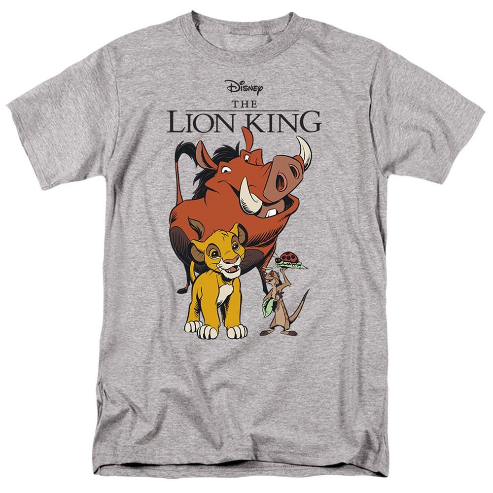 Lion King Lion King Men's The Simba Pumbaa T-Shirt Grey - 3