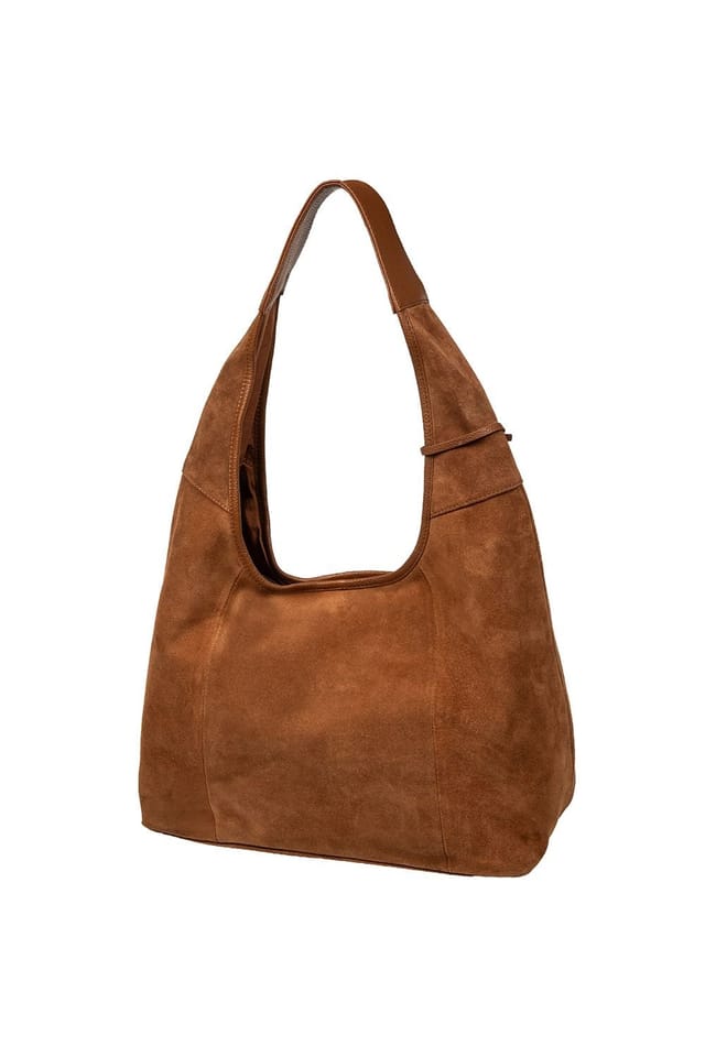 Pure Luxuries London Pure Luxuries London Women's 'Polly' Suede Shoulder Bag in Tan - 3