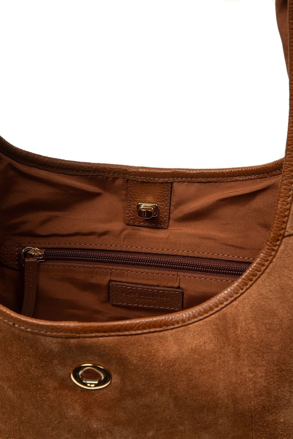 Pure Luxuries London Pure Luxuries London Women's 'Polly' Suede Shoulder Bag in Tan - 4