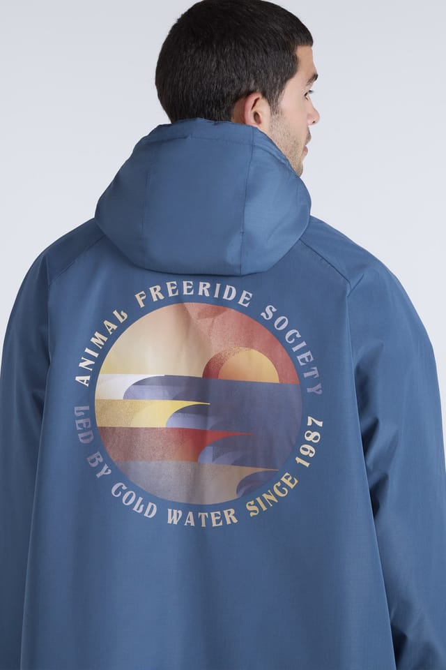 Animal Animal Men's 'Hazey' Waterproof Coastal Summer Beach Parka in Blue - 3