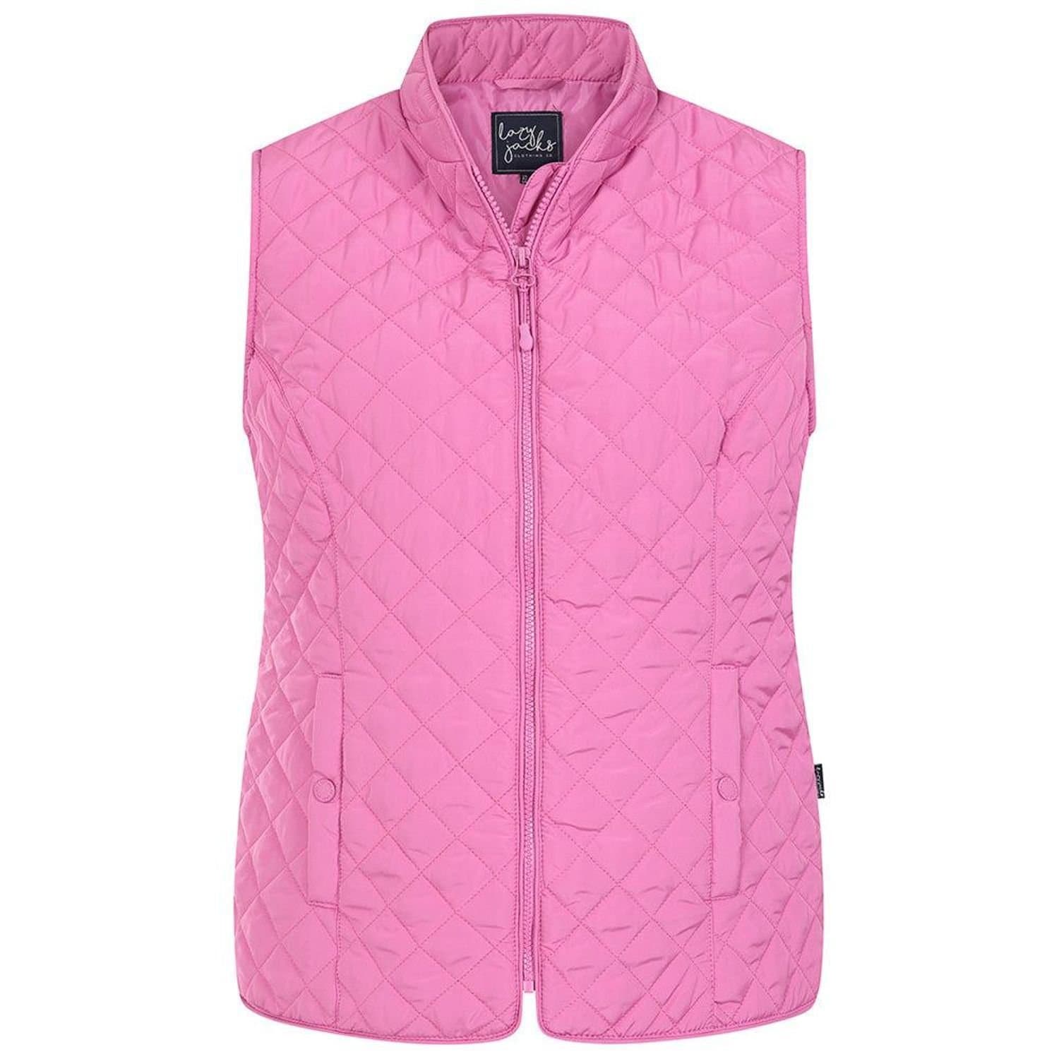 Lazy Jacks Lazy Jacks Women's Quilted Gilet in Raspberry
