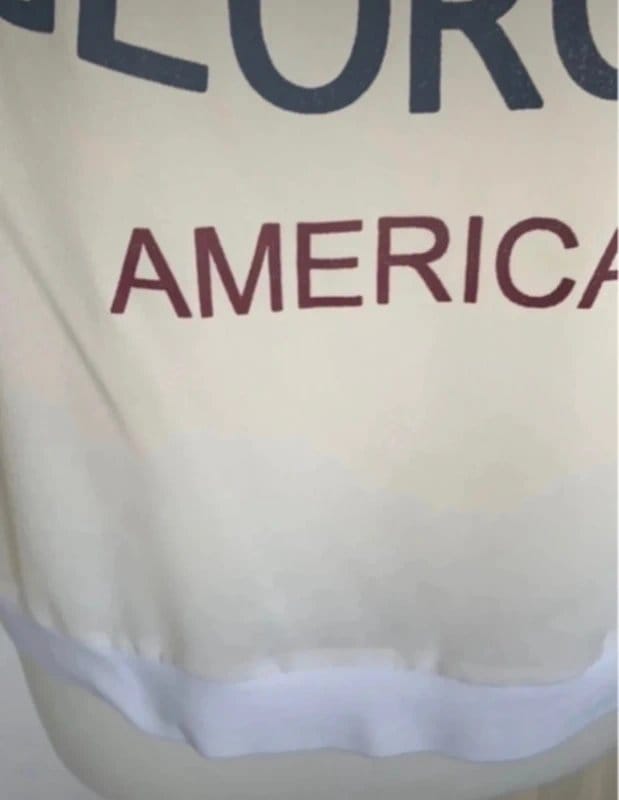 Bershka Cream Chiffon Slogan Top - Size 10
