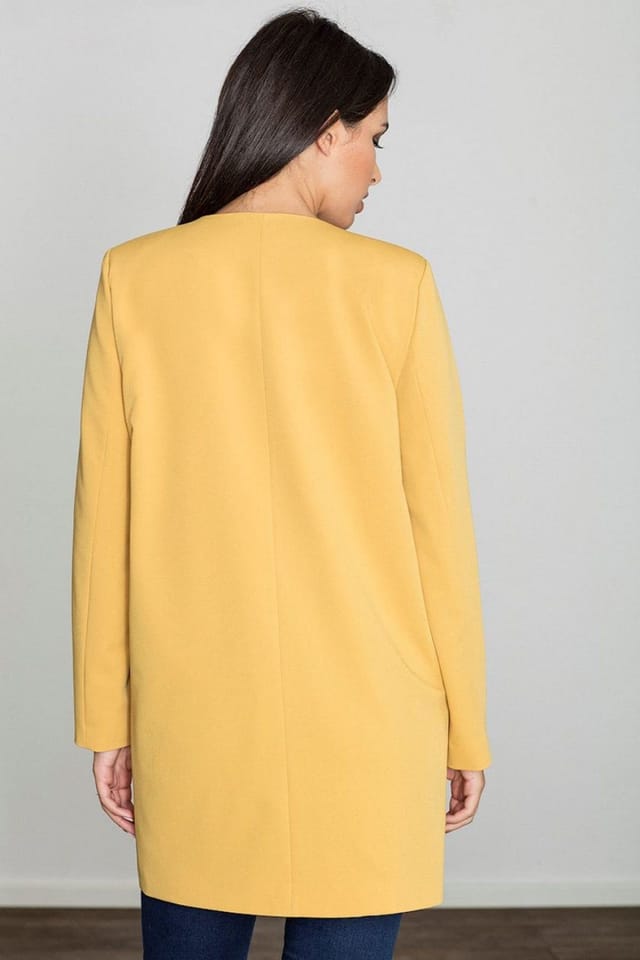 Love Lace Love Lace Women's Delicate Soft Finish Feminine Coat in Yellow - 2