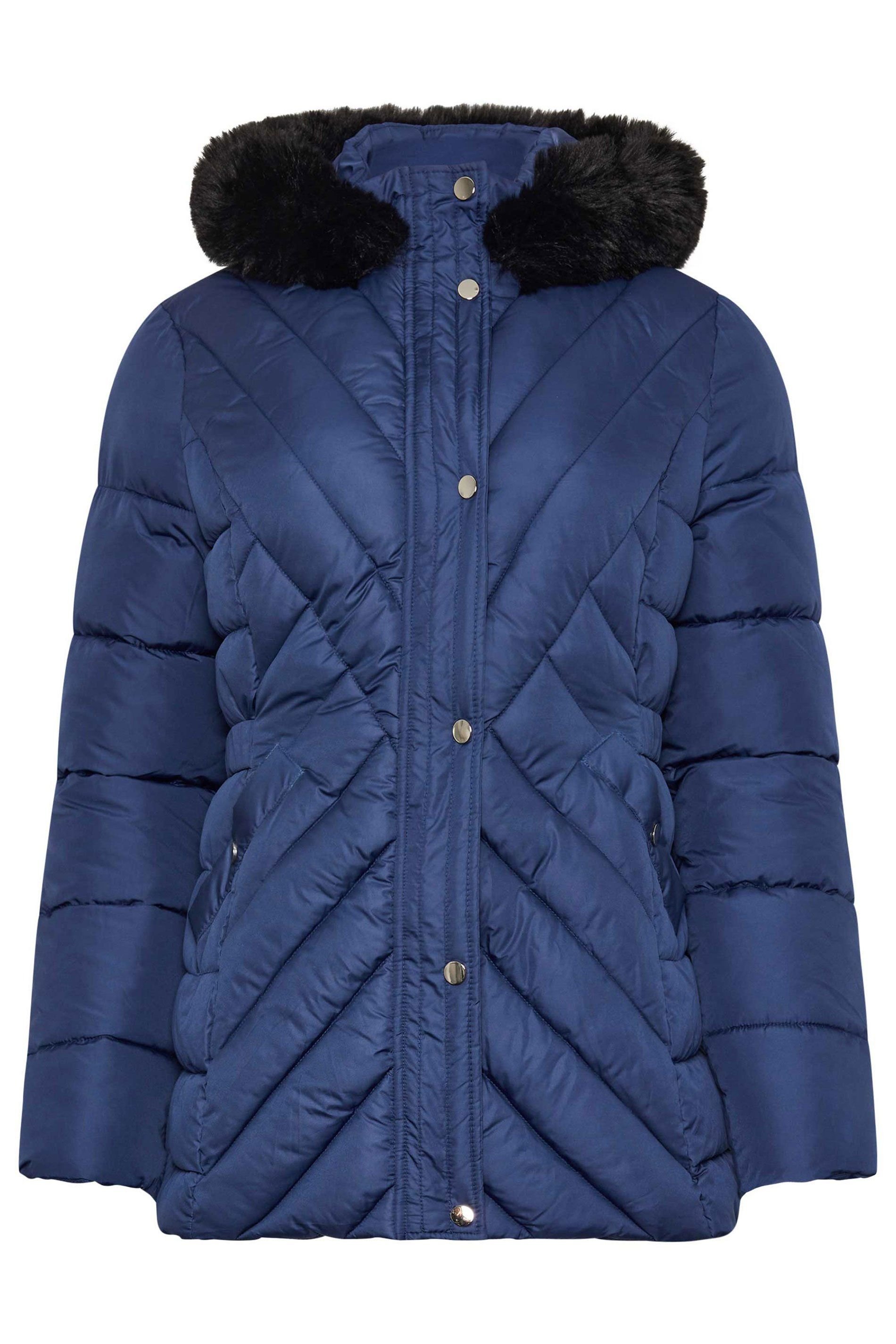 M&Co M&Co Women's Padded Puffer Coat in Blue - 2