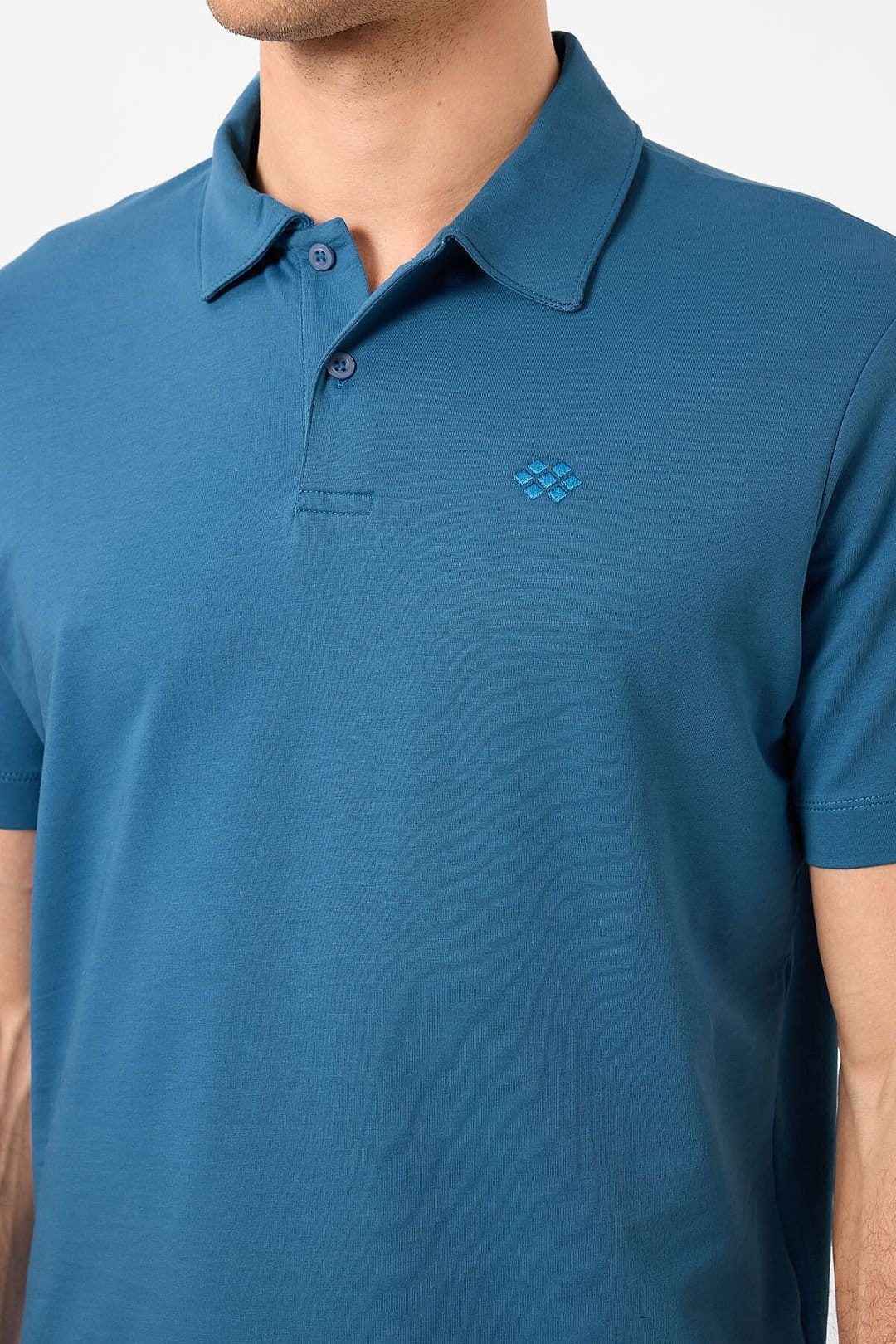 Tommy Life Tommy Life Men's Cotton Elastane Polo T-Shirt in Blue - 4
