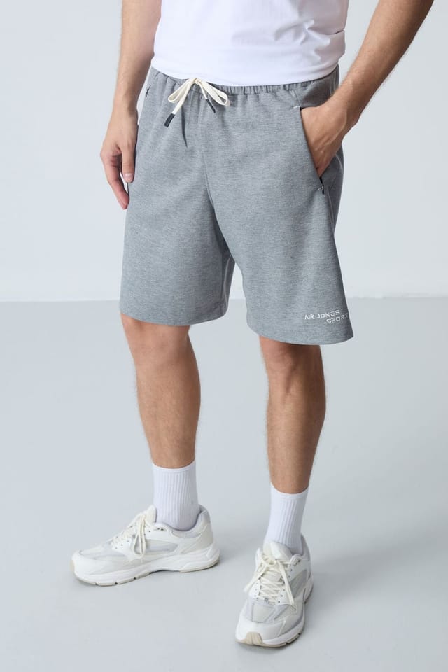 Tommy Life Tommy Life Men's Regular Fit Jersey Shorts in Grey - 2