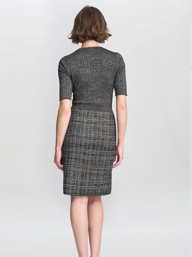 Gina Bacconi Gina Bacconi Women's Antonella Button Detail Knit Dress in Black - 3