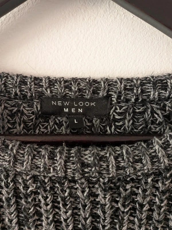New Look Men's Grey Loose Knit Jumper