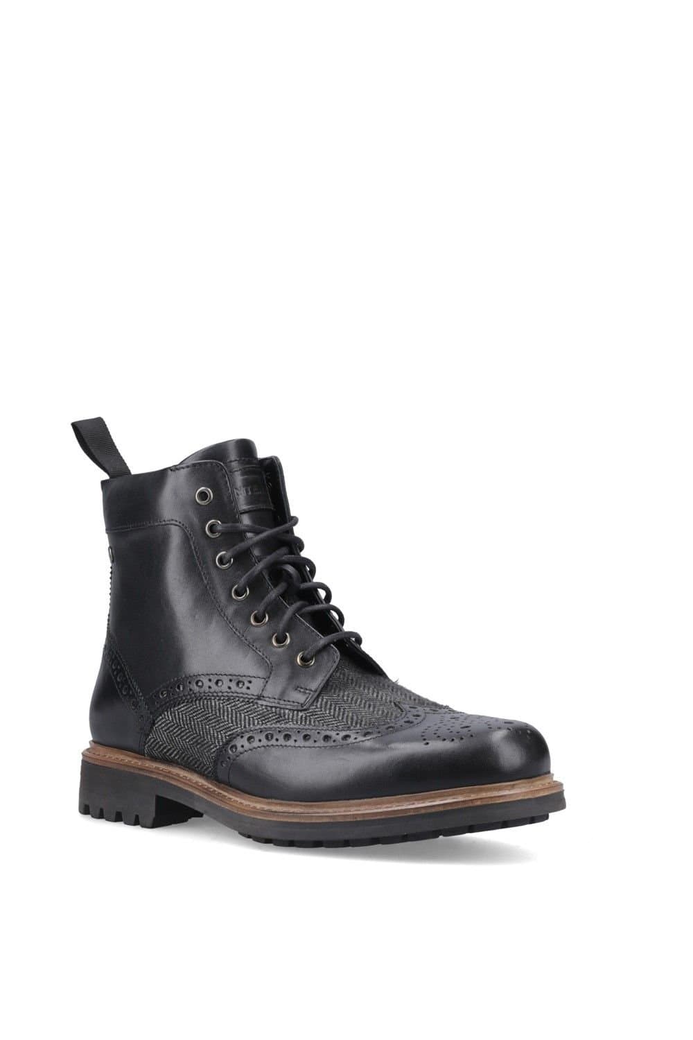 Hunter Hunter Men's Loch Brogue Ankle Boot in Black