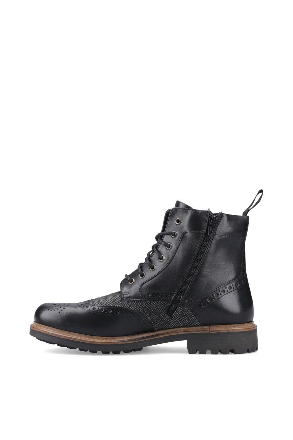 Hunter Hunter Men's Loch Brogue Ankle Boot in Black - 4