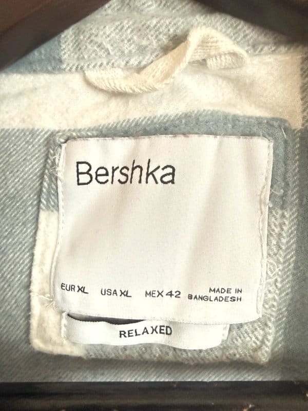 Bershka Light Blue Checked Shirt