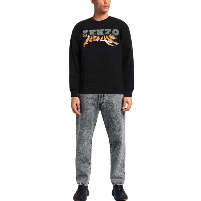 Kenzo Kenzo Men's Paris Digital Tiger Design Black Sweatshirt - 3