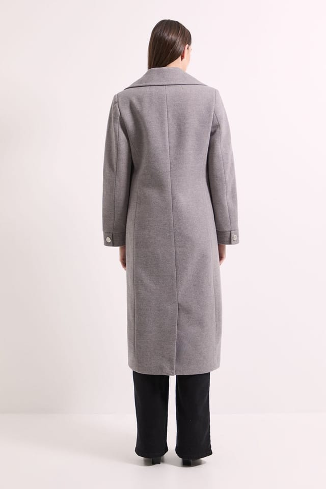 Wallis Wallis Women's Principles by Single Button Twill Coat in Dark Grey - 3