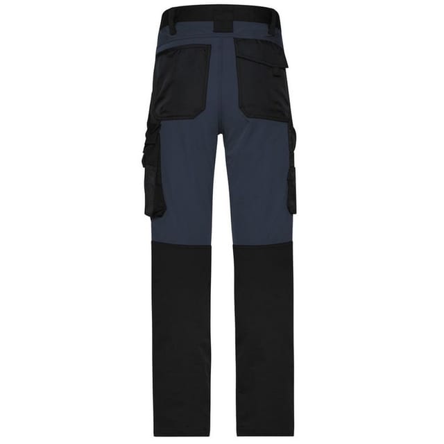 James and Nicholson James and Nicholson Men's Stretch Slim Work Trousers in Black - 2