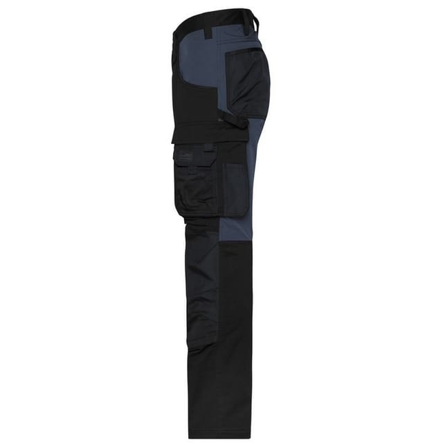 James and Nicholson James and Nicholson Men's Stretch Slim Work Trousers in Black - 3