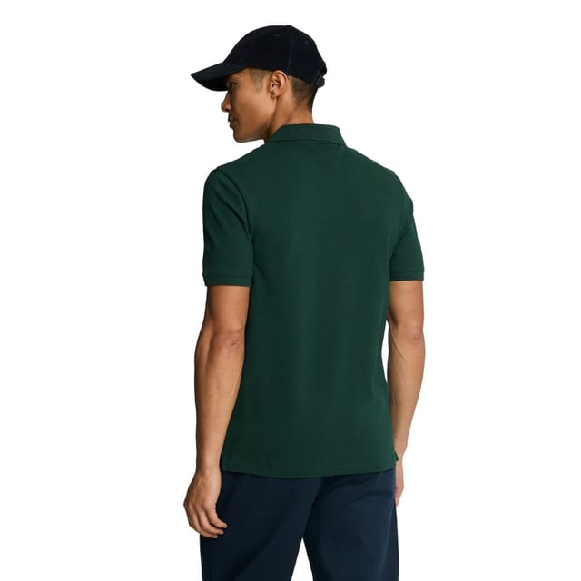 Lyle & Scott Lyle & Scott Men's Plain Polo Shirt in Dark Green - 2