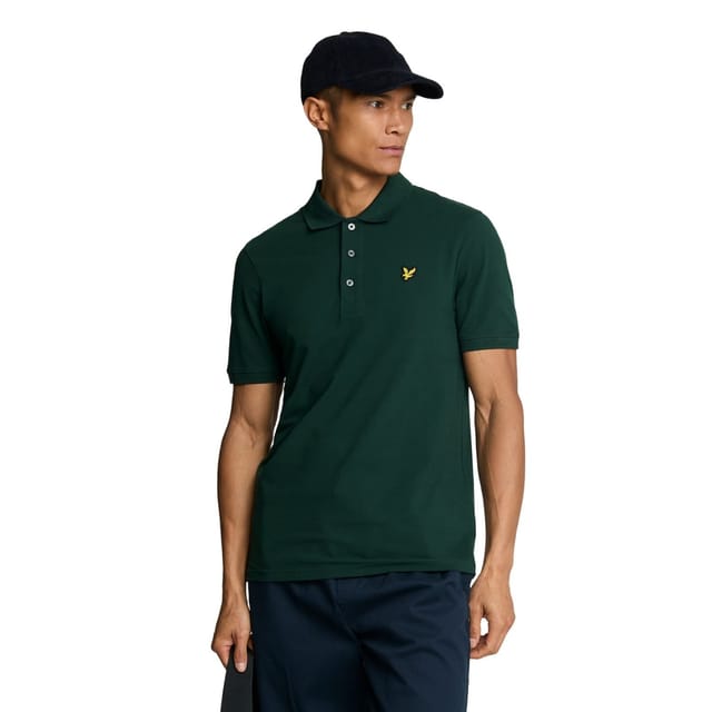 Lyle & Scott Lyle & Scott Men's Plain Polo Shirt in Dark Green - 3