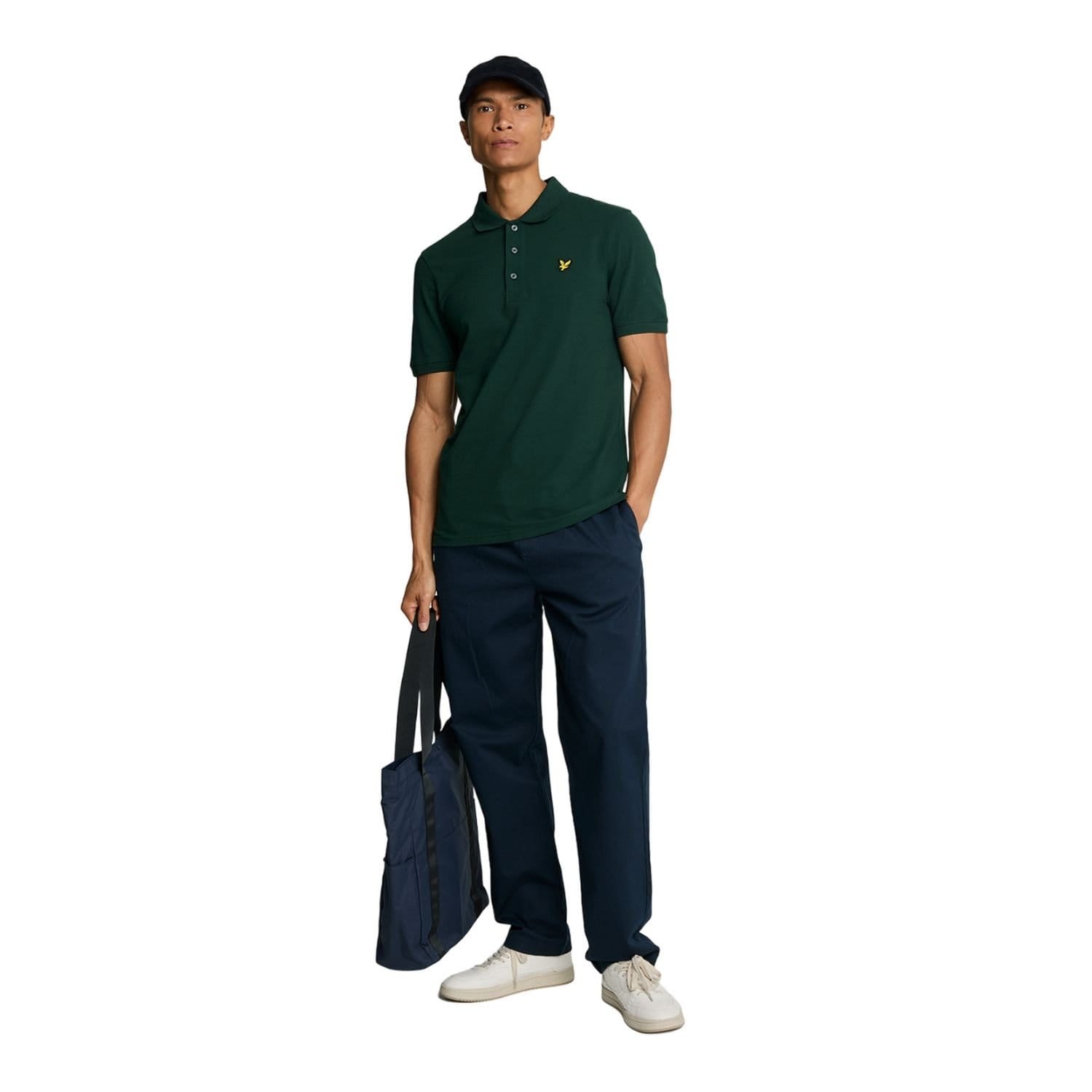 Lyle & Scott Lyle & Scott Men's Plain Polo Shirt in Dark Green - 4