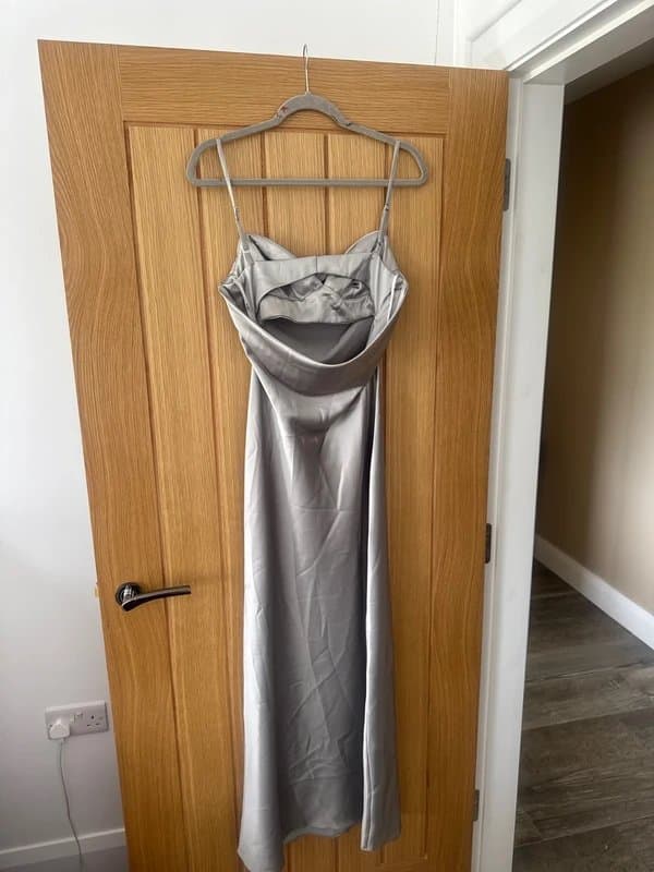 ASOS asos Luxe  silver maxi dress