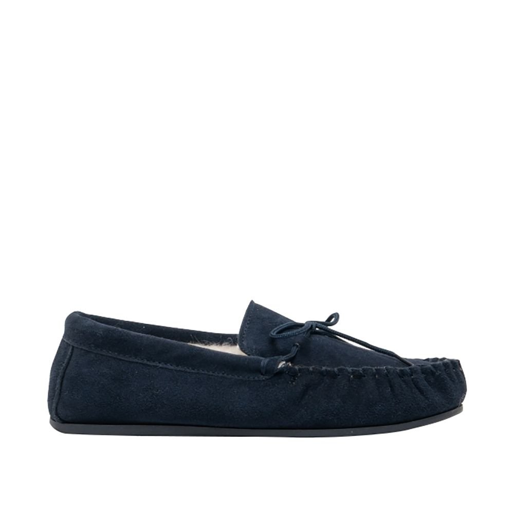 Mokkers Mokkers Men's Oliver Moccasin Wool Lined Slippers in Navy - 4