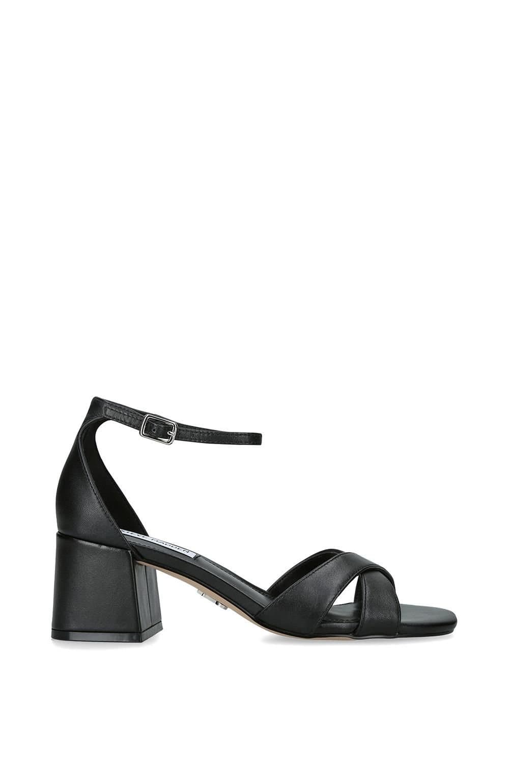 Steve Madden STEVE MADDEN Women's 'Fergie Black' Leather Sandals in Black