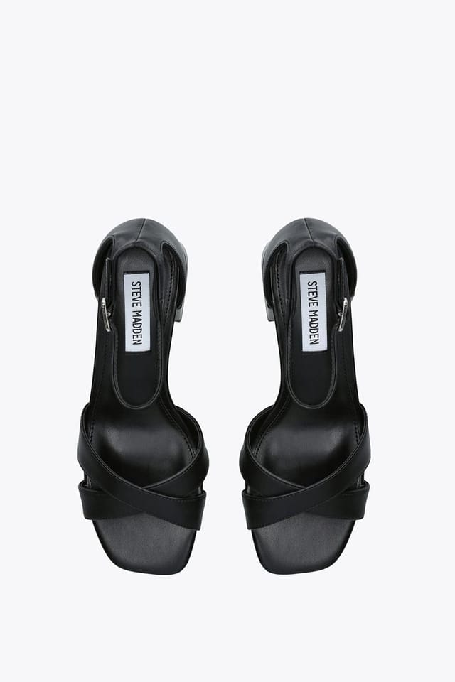 Steve Madden STEVE MADDEN Women's 'Fergie Black' Leather Sandals in Black - 2