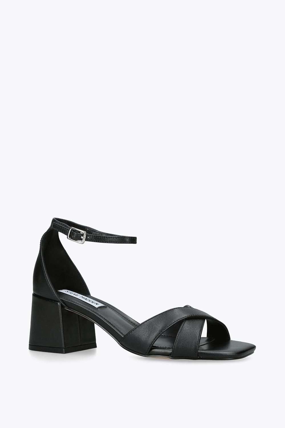 Steve Madden STEVE MADDEN Women's 'Fergie Black' Leather Sandals in Black - 4