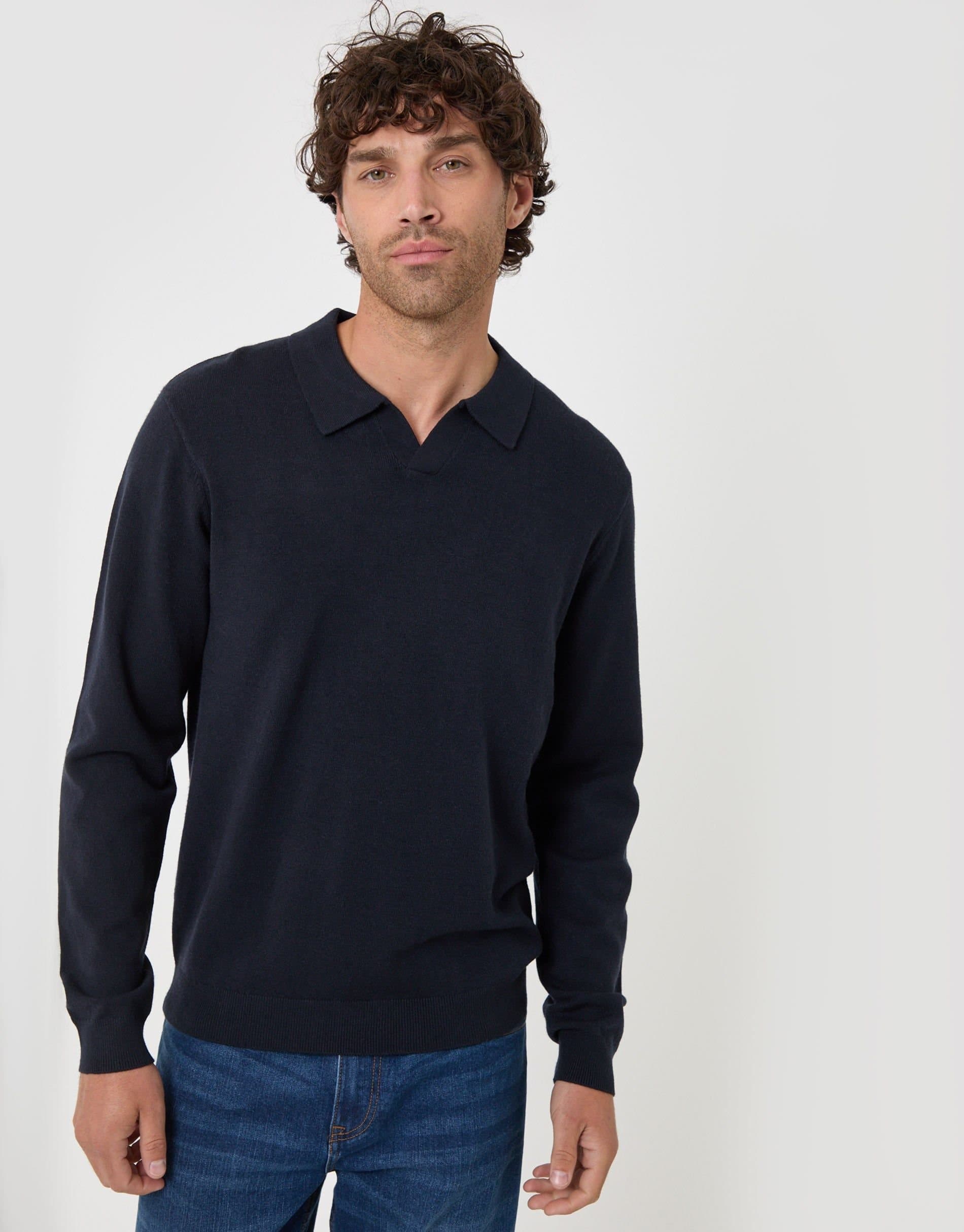 Threadbare threadbare Men's Super Soft Trophy Neck Sweatshirt in Blue