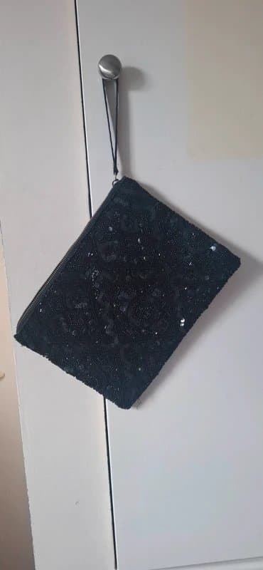 New Look New look zip top embellished clutch bag