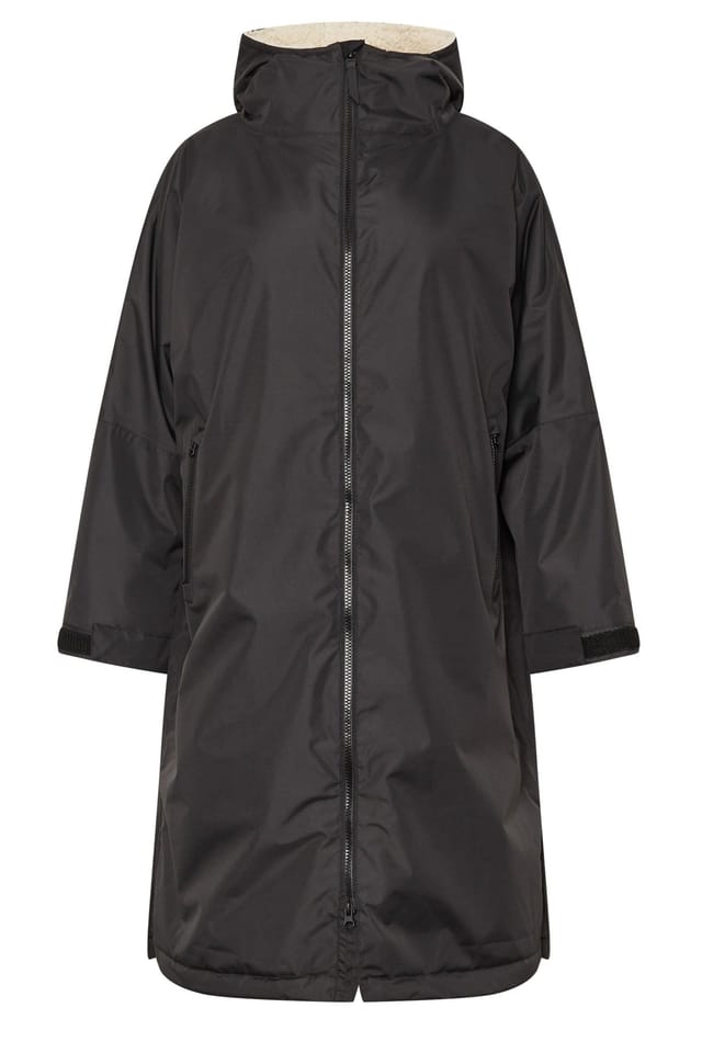 PixieGirl PixieGirl Women's Petite Waterproof Fleece Lined Robe in Black - 2