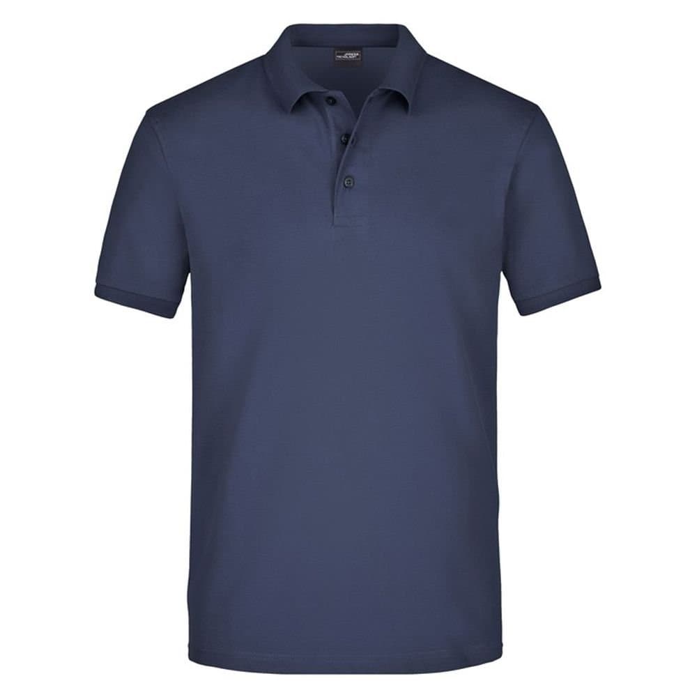 James and Nicholson James and Nicholson Men's Piqué Elasticated Polo Shirt in Navy